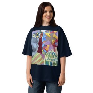 unisex organic oversized high neck t shirt